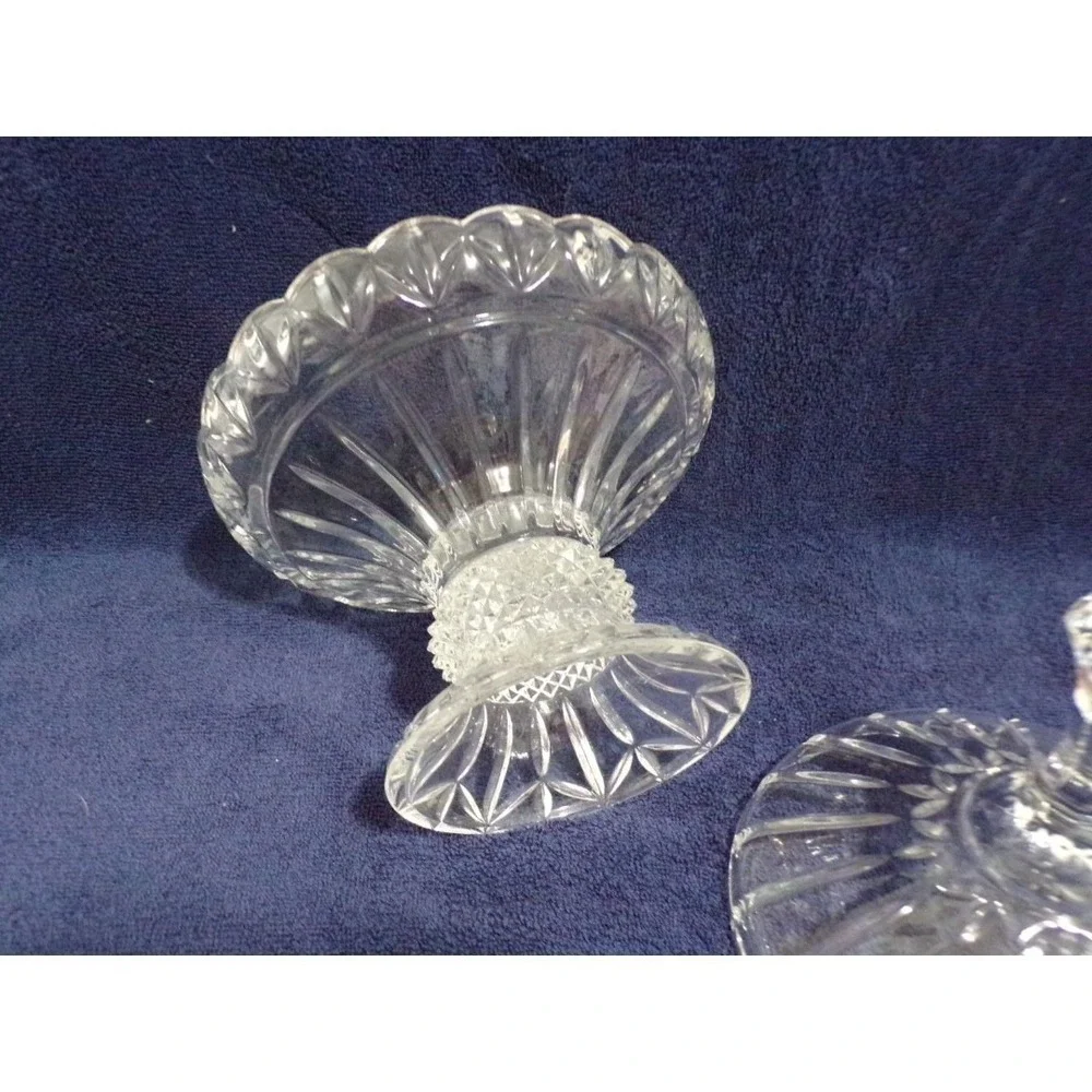 Vintage Godinger Glass Compote or Candy Dish 24% Lead Crystal w/Lid 11